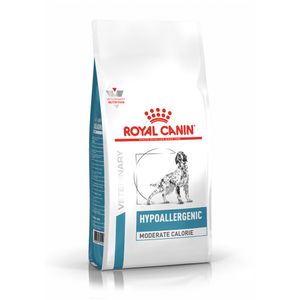 Ração Seca Royal Canin Veterinary Diet Hypoallergenic Moderate Calorie para Cães Adultos com Sensibilidades Alimentares - 2 Kg
